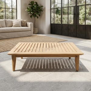 New Modern Minimalist Slatted <b>Wood</b> Dining Table Eco-Friendly Outdoor Garden Patio Furniture Indoor Teak <b>Desk</b> Box Sets - Product Image 4