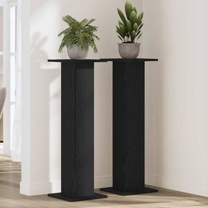 Support à plantes en chêne noir, 2 pièces, 11,81 x 11,81 x 37,40 po, pour pots de fleurs et jardinières - Product Image 1