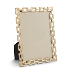 Heritage Style Cast Aluminum Gold Vine <b>Frame</b> Handcrafted Intertwined Twig <b>Border</b> Photo Display - Product Image 5