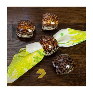 Anillos para Servilletas con Diseño de Conchas Marinas Naturales, Decoración para Mesa de Boda, Juego de 3 Soportes para Conchas de Caracol Marinos Naturales, Entrega Rápida a Domicilio - Product Image 6