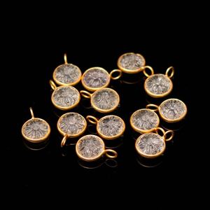 Natural Crystal Quartz Flower Pendant 925 Sterling <b>Silver</b> Gemstone Jewelry Hand Carved Crystal Quartz Charm For Jewelry Making - Product Image 2