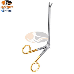 JACKBILLY Caspar 7 Inch Manual Intervertebral Disc Rongeur with Fenestrated Cup Side 45 Degree 3x12mm <b>Bite</b> Stainless Steel Jaws - Product Image 4