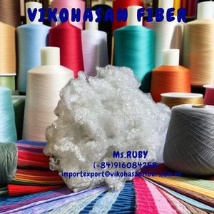 Precio de Fábrica VIKOHASAN 7D-HC-White, Fibra de Poliéster Reciclada Certificada GRS OEKO-TEX, Fibra Hueca Conjugada Ignífuga para Juguetes - Product Image 3