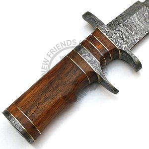 Brand New Custom Handmade 15" Damascus Steel Outdoor <b>Hunting</b> Knife Rose Wood Sub Hilt Handle Sharp Fixed Blade Camping Knife - Product Image 2