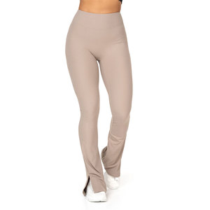 Wholesale Women <b>Flared</b> Yoga <b>Leggings</b> Custom High Waist Gym Pants OEM ODM Private Label Clothing Manufacturer - Product Image 4