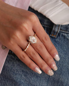 แหวนหมั้นเพชรขนาด10K 14K 18K สีขาวเหลืองสำหรับงานแต่งงานและงานปาร์ตี้ได้รับการรับรองจาก IGI - Product Image 3