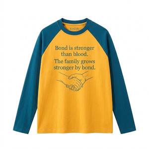 Camiseta Raglán Oversize Casual de Manga Larga con Cuello Redondo para Hombre, Personalizable con Logotipo Frontal, 100% Algodón, Unisex, Ecológica - Product Image 1