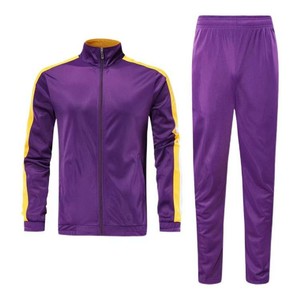 100% Polyester Men <b>Red</b> Track <b>Suit</b> Full Sleeve Zipper Stand Collar Breathable Solid Color Sporty Autumn Jogging Set Regular OEM - Product Image 2