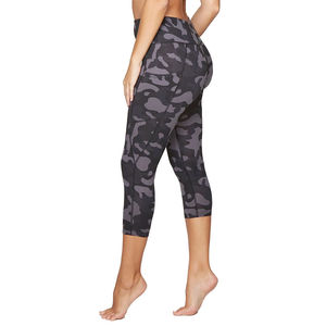 Leggings Capri à Taille Haute pour Femmes, Imprimé Camouflage, Tricotés en Spandex et Polyester, Style Sportif, Toutes Saisons - Product Image 5