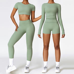 ชุดโยคะบราแบบผูกคอสำหรับผู้หญิง รุ่นใหม่ ดีไซน์ไขว้เอว ยกกระชับ ชุดออกกำลังกายสำหรับผู้หญิง เปิดหลัง มีกระเป๋า ชุดกีฬาวิ่งสีพื้น - Product Image 6