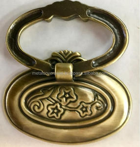 Elegant Handcrafted Round Brass Die Casting <b>Drawer</b> <b>Pull</b> Heavy Duty Rustic <b>Gold</b> Cabinet Handle for Modern Home Office Decor - Product Image 5
