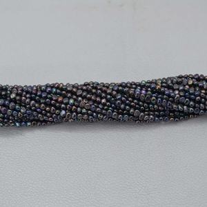 Perlas de Agua Dulce Naturales Negras Arcoíris de 3mm 3.5mm, Forma Irregular, Cuentas por Gramo, Perlas Certificadas del Fabricante para Joyería - Product Image 3