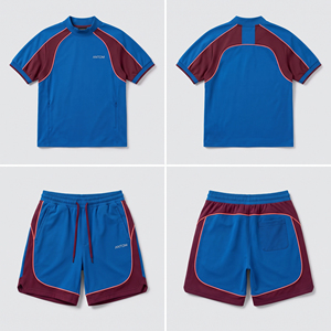 เสื้อยืดคอกลมผู้ชายผ้าโพลีเอสเตอร์/คอตตอนระบายอากาศดีแฟชั่นฤดูร้อนขายส่งแบบกำหนดเอง เสื้อยืดแขนสั้นลำลองอเนกประสงค์ กางเกงขาสั้น - Product Image 2