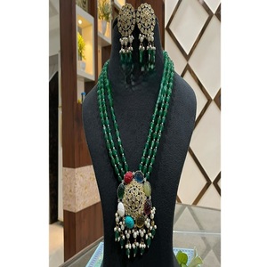Conjunto de Collar y Aretes de Moissanita Chapados en Oro de Calidad Premium, Diseño Clásico, Regalo de Aniversario, Boda, para Fiestas - Product Image 1