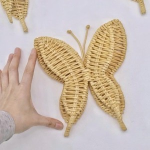 Top Selling Wholesale Handcrafted Rattan Flying Bird <b>Wall</b> Art <b>Hanging</b> Decor Set For Home Hotel <b>Nursery</b> Kids Room Decor - Product Image 2