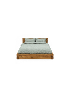 Lit de repos rustique en teck massif pour adultes, idéal pour la chambre à coucher – Conception durable, élégante, écologique et confortable - Product Image 1