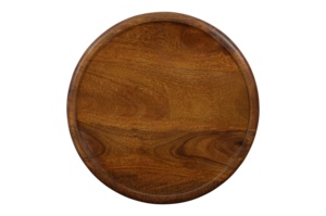 Mesa de centro de Interior de lujo con diseño de diamante tallado a mano indio madera de mango macizo forma redonda mesa auxiliar de té sala de estar uso doméstico - Product Image 3