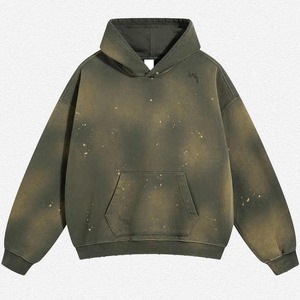 Sudaderas con capucha para hombre, gruesas, con logo personalizado, hombros caídos, estilo acid washed - Product Image 5