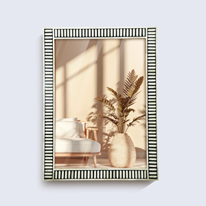 Miroirs de salle de bain modernes en os incrusté, révélant une touche artistique, écologiques, pour sublimer votre espace de bain, application murale pour la maison - Product Image 5
