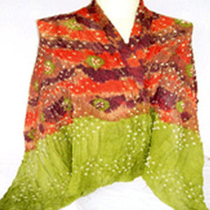 Écharpe élégante en coton tie-dye, légère, respirante, en tissu doux, accessoire de mode pour un usage quotidien décontracté, les voyages et les saisons. - Product Image 5