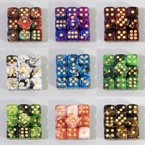 ROUND HANDMADE RESIN PATTERN ECO-friendly Portable 6 Sided Acrylic Round Corner Standard Game D6 <b>Dice</b> for Yahtzee Game - Product Image 2