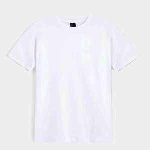 Camiseta blanca 100% algodón para hombre, color liso simple, material suave, transpirable, corte holgado, uso regular, la mejor camiseta para hombre - Product Image 1