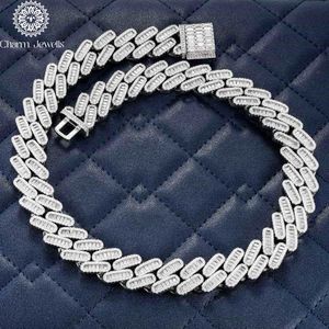 สร้อยคอผู้ชาย Charm_Jewells ประดับโมอิสซาไนต์ ชุบทอง 14K ทรงบาแกตต์ รูปทรงลูกบอล แบบเชื่อมต่อ สไตล์ฮิปฮอป รับรองโดย IGI - Product Image 5