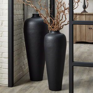 International Good Quality Black Flower Vases and <b>Pots</b> Floor Decorative Metal Luxury Vase Set Classic Style Available in Low Moq - Product Image 2