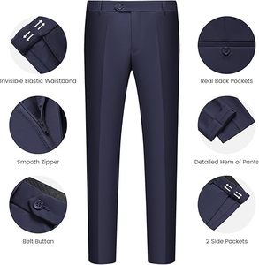 Traje de boda para hombre, elegante, pantalón y chaqueta, corte ajustado, esmoquin para novio. - Product Image 6