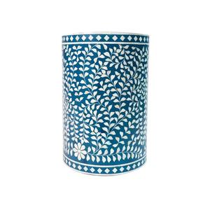 Table à tiroirs en os incrusté de la marque ILAHI, design moderne, détails en agate, rangement à trois niveaux, meuble portable pour la maison - Product Image 5