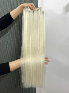 Extensions de cheveux vietnamiennes en gros, cheveux vierges Remy, extensions à clips, 100g, rapport de cheveux les plus longs >=55% - Product Image 1
