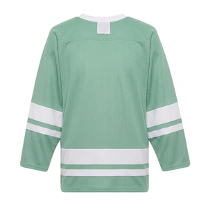 Custom wholesale Ice Hockey Jersey white stripe Breathable quick dry polyester Mesh Fabric Men Sports athletic fit Apparel - Product Image 2