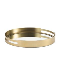 Bandeja de Servicio Redonda de Acero Inoxidable Dorado de Lujo para Hogar, Hotel, Restaurante, Bar, Oficina, Bodas - Product Image 2