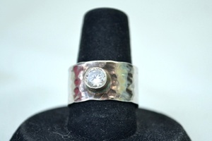 Anillo de Plata de Ley 925 con Circonita Natural, Anillo con Engaste de Garras, Joyería al por Mayor - Product Image 1
