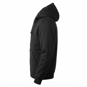 Sudadera con capucha y cremallera unisex personalizable de gran tamaño, de felpa de algodón premium, estilo urbano, para fabricación personalizada en blanco. - Product Image 4