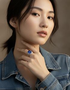 Saphir bleu de Ceylan naturel de 11,41 carats certifié GRS, or blanc 18 carats, sans traitement thermique, grande pierre précieuse de luxe pour collectionneur, mariage - Product Image 5