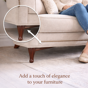 Pied de meuble élégant et fin en bois pour canapé, armoire, table – Remplacement durable au design classique – Vente en gros - Product Image 2