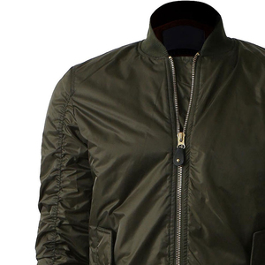 Chaqueta Bomber Formal Verde Oliva para Hombre, Cuello Alto, Cierre de Cremallera, Resistente al Viento, Relleno de Poliéster, Ropa de Invierno de Secado Rápido - Product Image 3
