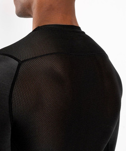 Men Full Sleeve <b>Compression</b> Rash Guard Quick Dry Spandex Polyester <b>Custom</b> Plain Dyed Fitness Wear BJJ Rash Guards MMA Rash Guard - Product Image 3