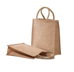 Sacs en jute biodégradables et écologiques Boîte à lunch d'épicerie réutilisable de l'Inde avec logo imprimé sur mesure disponible en vrac - Product Image 1