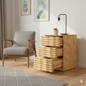 American Pine Plywood Casual <b>Bookcase</b> Freestanding Living Room & Hotel Home Office Furniture with 12-Month Warranty - Product Image 3
