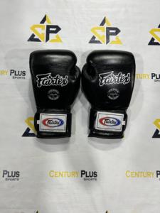 ถุงมือชกมวย RTS คุณภาพสูง หนังแท้ สีดำ Fair Tex สำหรับมืออาชีพ MMA มวยไทย Fair Tex - Product Image 2