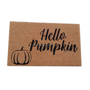 Top vente PVC soutenu tapis de coco à la main tufté lavable paillassons élégants tapis d'extérieur pour la maison hôtel Durable tapis d'entrée à la mode - Product Image 4