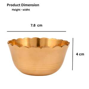 Cuenco de Comedor Kangura de Latón Puro, Diseño Pital, Katori Vati, Tradicional para Pooja, Deepak, Akhand Jyoti, Bhog, Pyali, Severer - Product Image 5