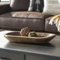 Bol décoratif ovale en bois de luxe moderne, fait main, écologique et personnalisable, pour les fêtes