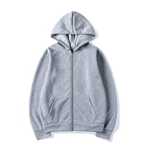 Alta calidad 100% algodón Oversize Unisex Custom Logo Zip Up Hoodie Plain Blank Full Zip Up Hoodie para mujer - Product Image 3