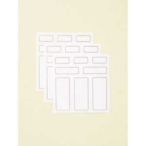 Etiquette fine en or blanc de fabrication japonaise 3 tailles 3 étiquettes de vêtement d'achat - Product Image 1