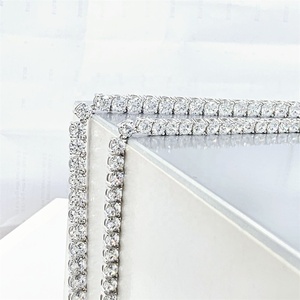 Collier tennis de luxe plaqué rhodium 9K 14K 18K avec diamant de laboratoire de 27 carats pour mariage, fiançailles, cadeau, bijoux - Product Image 2