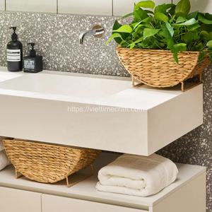 Wholesale Woven Seagrass Eco-friendly Sustainable Flower <b>Basket</b> Fruit <b>Basket</b> <b>Storage</b> <b>Basket</b> Planter for Kitchen Decoration - Product Image 4