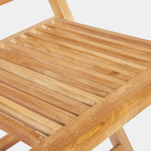 Silla de comedor Denson hecha de madera de teca maciza de alta calidad con madera natural para uso en exteriores. - Product Image 5
